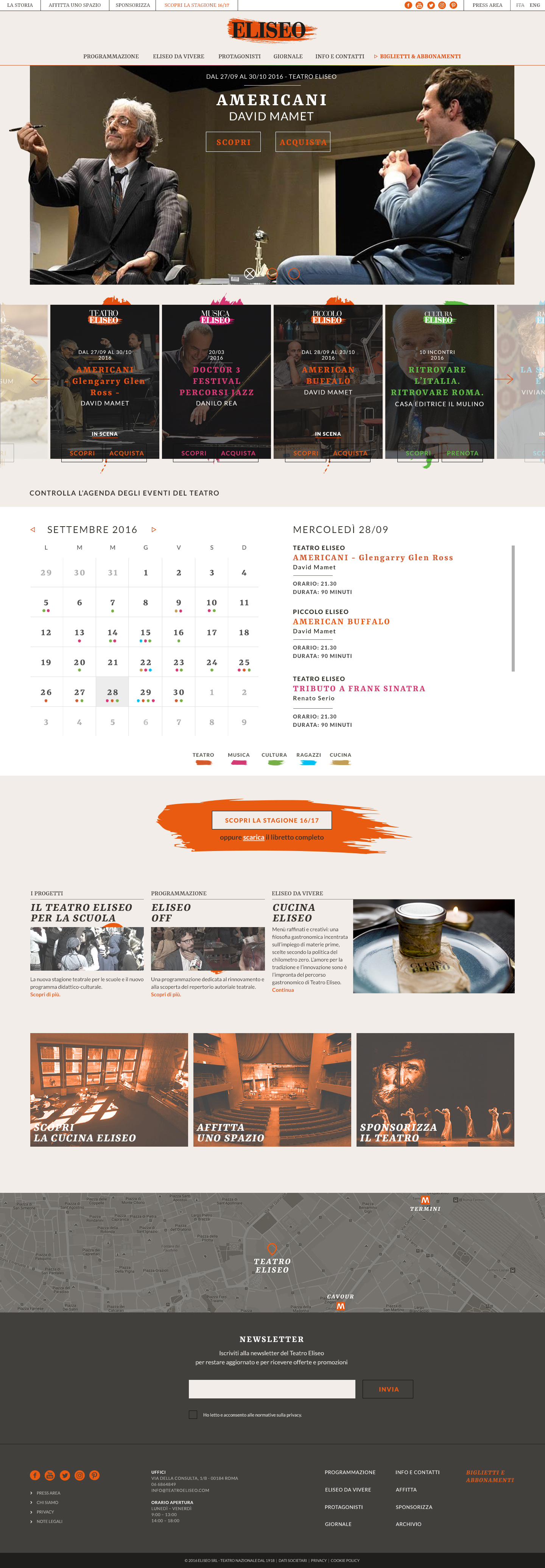 Teatro Eliseo Homepage