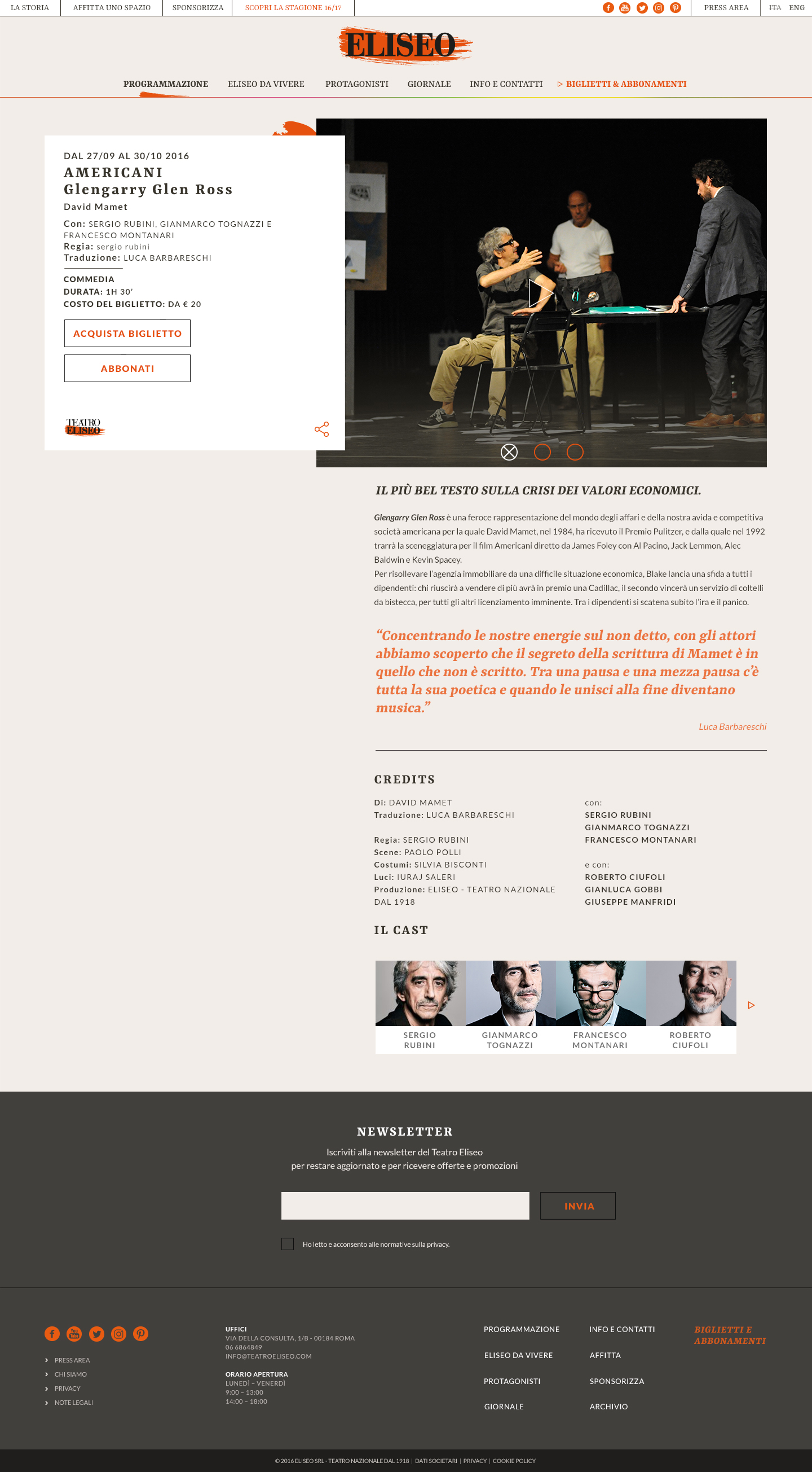 Teatro Eliseo Play Details